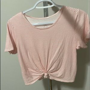 pac sun pink stripped t shirt